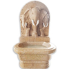 Yellow Marble Hand Carved Natural Stone Wall Fountain