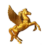 Chinese Factory in Garden Decoration Life Size Wings Horse Statues Fiberglass