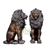 Bronze Lion Copper Garden Ornaments Metal Handcrafts Door Lion Statue Sculpture