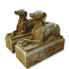Garden Decoration Life Size Hand Carved Antique Marble Dogs Statue