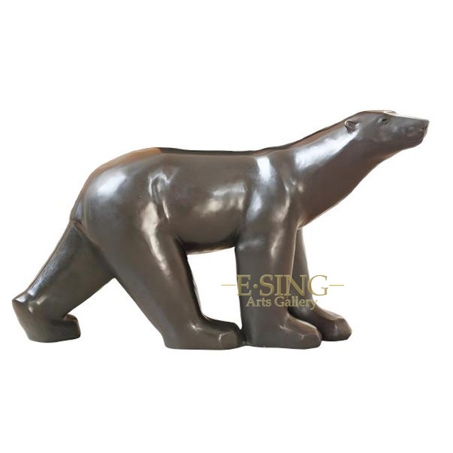 Full Scale Casting Bronze Polar Bear Statue