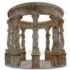 Hot Sale Classic Outdoor Decoration Statue Gazebo Natural Marble Pavilion
