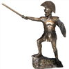 Custom bronze portrait warrior figure sculpture for school 