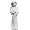 Life Size Natural White Marble Cemetery Angel with Wings Sculpture for Graveyard Decoration