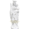 Outdoor Stone Garden Religious Catholic Statues Life Size White Marble Mary Sculpture for Church