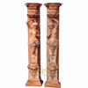 Sunset Red Marble High Quality Hand Work Statue Column