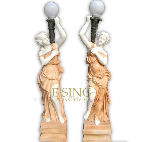 Hot Sale Natural Red Marble Indoor Light Stone Statue for Sale