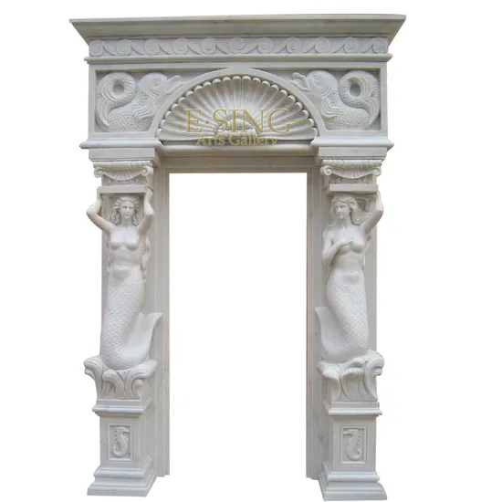 Factory Price Hand Carved Marble Stone Statue Door Surround Marble Door Frame