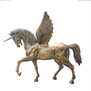 Chinese Factory in Garden Decoration Life Size Wings Horse Statues Fiberglass