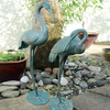 Outdoor Decoration Metal Bronze Animal Antique Birds Crane Sculpture