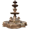 Natural Red Horse Sculpture Marble Fountain Stone Fountain for Outdoor