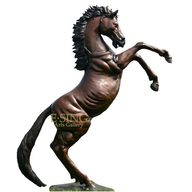 Life Size Patinated Bronze Standing Horse Garden Statue
