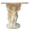 Outdoor Stone Garden Products Antique Life Size Baby Angel Statue Natural Marble Table for Sale