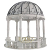 Customized Outdoor Garden White Stone Marble Gazebo
