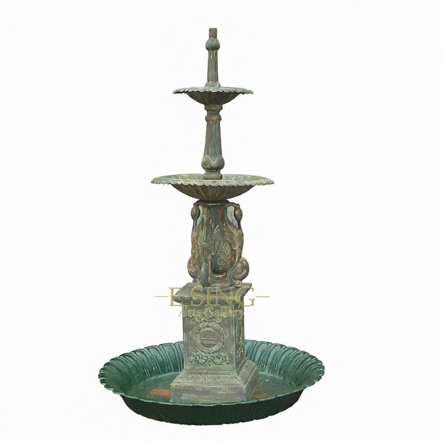Large Size Europe Style Outdoor Cast Iron Fountain for Garden Decoration