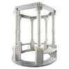 Outdoor White Marble Stone Garden Gazebo with Metal Roof