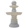 Natural White Stone Ball Fountain Rolling Stone Marble Rotate Ball Water Fountain for Garden