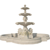 Cheap Natural White Marble Lion Sculpture Garden Water Fountain for outside