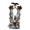 Custom Hand Made Metal Bronze Female Angel Statue Bronze Garden Fountain Sculpture for Sale