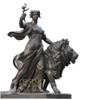 Classical Goddess Bronze Statue Luxury Hotel Lobby Decoration Hand Cast Antique Female Metal Sculpture 
