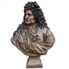 Antique Bronze Metal Louis Xiv Bust Home Decoration Statue for Sale
