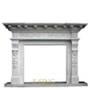 Hot Sale Indoor Natural Stone White Marble French Fireplace Surround