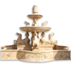 Hand Carved Modern Outdoor Natural Stone Garden Water Fountain