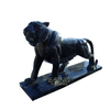 Carved Black Marble Tiger Statue for Home Decoration