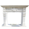 Popular Good Quality White Marble Mantel Electric Fireplace