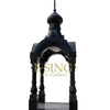 Antique Style Natural Black Stone Gazebo Four Columns Marble Pavilion for Castle