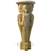 Decorative House Pillar Natural Stone Garden Round Marble Statue Column