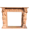 Custom Cheap Price Decorative European Home Decor Yellow Marble Fireplace Surround