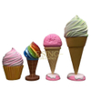 Giant Fiberglass Resin Melting Ice Cream Statue Cone Prop Sculpture for Shop Decoration