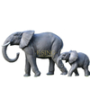 Casting Animal Large Elephant Statues in Resin Crafts Fiberglass Elephant Family Statues