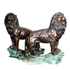 Bronze Lion Copper Garden Ornaments Metal Handcrafts Door Lion Statue Sculpture