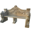 Outdoor Western Style Antique Design Garden Decoration Handcarved Natural Stone Marble Bench for Wholesale