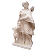 Life Size Hand Carved Yellow Marble Greek Lady Statue Classic Sculpture 