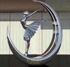 Modern Garden Large Metal Mirror Polish Stainless Steel Abstract Ring Sculpture