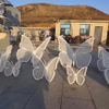 Cheap Handmade Outdoor Stainless Steel Circle Sculptures with Butterfly