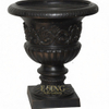 Life Size Outdoor Decorative Large Garden Metal Art Flower Pots Cast Iron Flowerpot for Sale