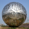 Large Size Modern Abstract Stainless Steel Garden Metal Water Sculpture with Ball