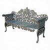 Family Garden Outdoor Decorated Cast Iron Bench