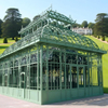 Luxury Cast Metal Outdoor Garden Wrought Iron Gazebo with Glass for Decoration