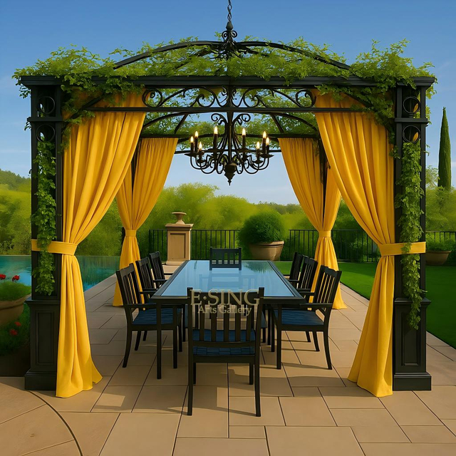 Customized Outdoor Gazebo with Lamp for Customers