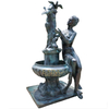 Garden Outdoor Decor Life Size Lady Cast Metal Copper Brass Bronze lady Sculpture fountain
