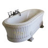 Classic Famous Big White Stone Marble Freestanding Bathtub for Home Decoration