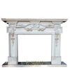 Decorative Free Standing Modern White Marble Fireplace
