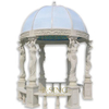Hand Carved White Marble Garden Gazebo for Back Yard
