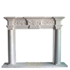 Indoor Usage Large Sculpture French Marble Fireplace Surround