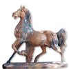 Outdoor Hand Carved Red Marble Animal Sculpture Stone Horse Statues